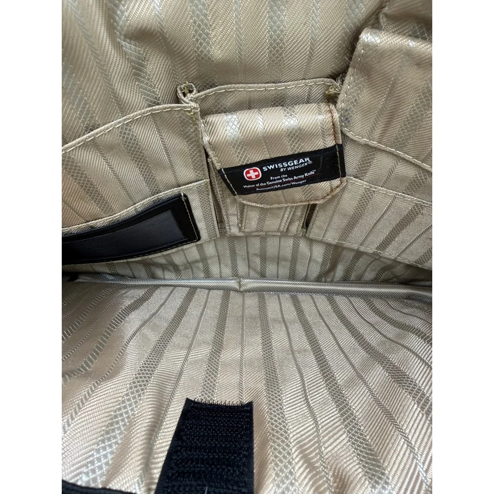SwissGear Laptop Tote Bag Brown Black Nylon Black Trim Large Professional Office